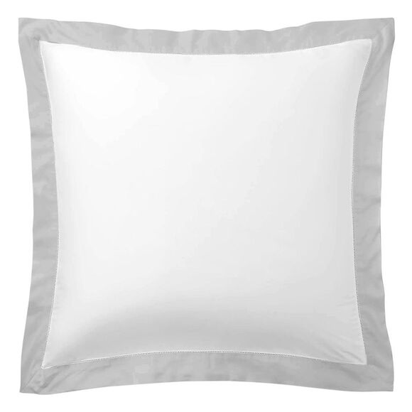 Ralph Lauren Home Organic Cotton Sateen Border Euro Sham Platinum - NWT $185